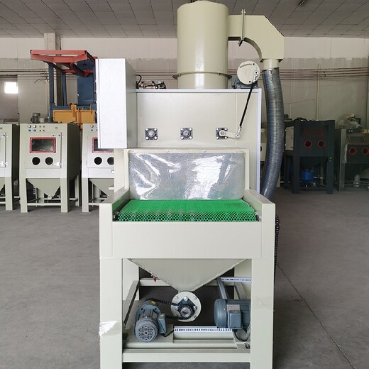 郑州自动喷砂机全自动喷砂设备输送喷砂机排气管镀钛前处理