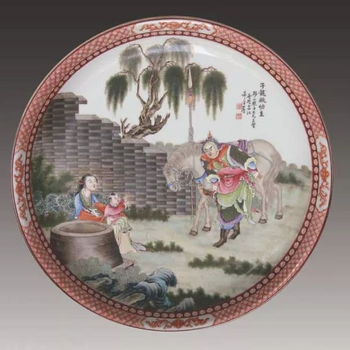 王大凡瓷板畫漁樵耕讀,現在的價格