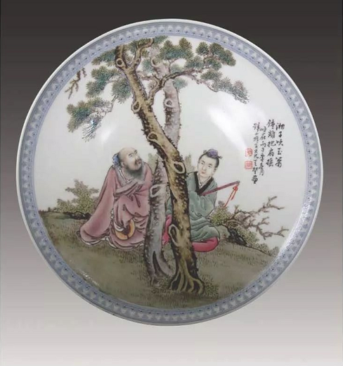 王大凡歡天喜地瓷板畫,真品有什么特點