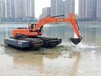南京履带式浮箱挖掘机出租租赁在线报价