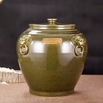 陶瓷帶蓋米缸酒壇茶葉末釉瓷器防蟲(chóng)米桶酒壇20斤50斤100斤