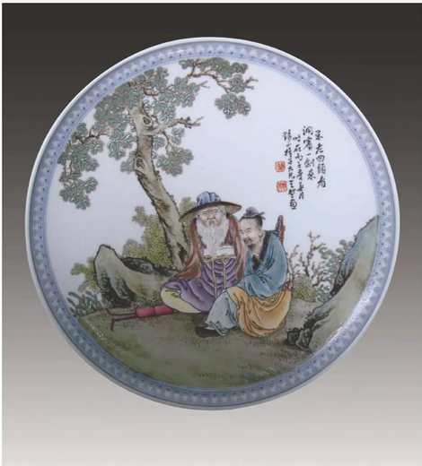 王大凡瓷板画鉴别,真品印章款识图