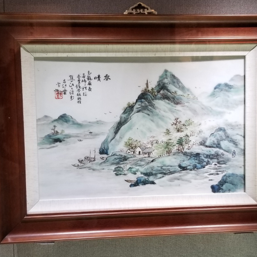南京汪野亭瓷板画多少钱一平尺？