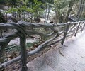 扬州手工仿木护栏假树,水泥卡通雕塑