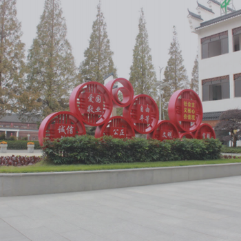 成都承接设计制作城市雕塑-内江市政标识标牌报价及图片