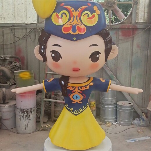 北京玻璃鋼彩繪少數民族雕塑,民族人物雕塑
