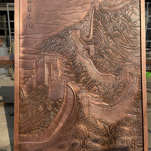 韵特雕塑玄关壁画,河北山水浮雕，万里长城浮雕制作厂家