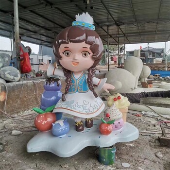 卡通人物雕塑，少數(shù)民族雕塑圖片,民族人物雕塑