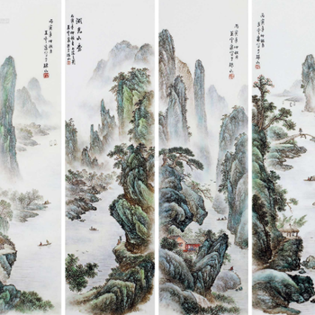 辽阳瓷板画款识真品图片