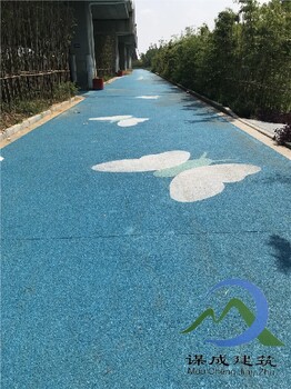 菏泽公园透水地坪彩色路面景观道路设计
