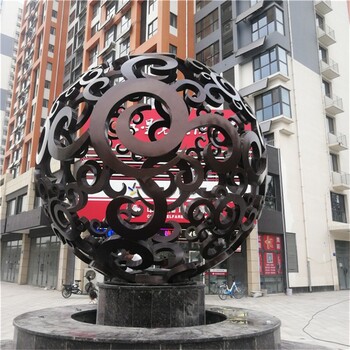 不銹鋼鏤空球雕塑廠家,鏡面不銹鋼鏤空球雕塑