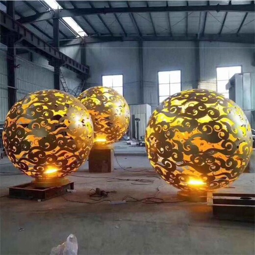 镂空球雕塑厂,镂空圆球雕塑
