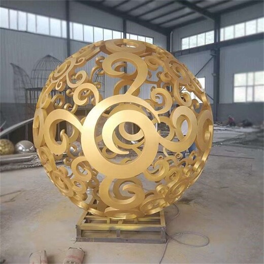 鏡面不銹鋼鏤空球雕塑,不銹鋼鏤空球雕塑廠家