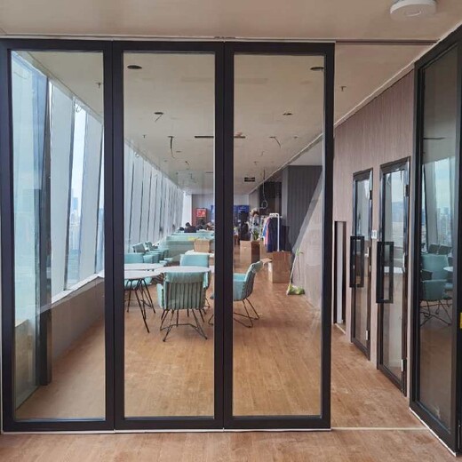 南阳会议室玻璃折叠门隔墙设计安装