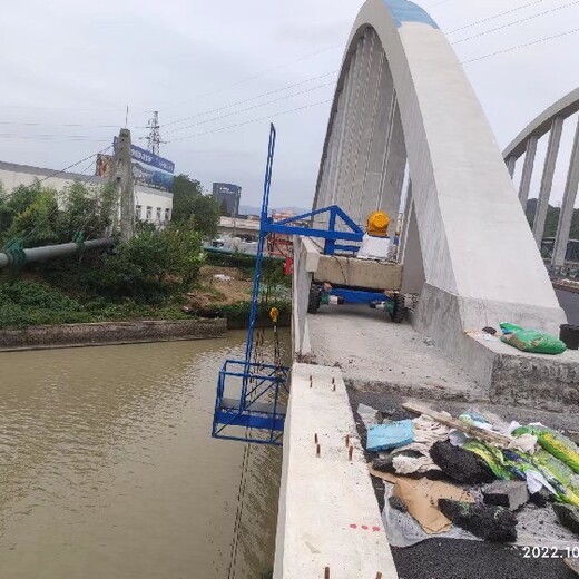 桥梁外侧施工吊篮桥梁排水管安装平台