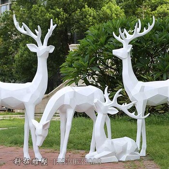 江苏玻璃钢鹿,驯鹿雕塑