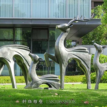 北京玻璃钢鹿雕塑,园林景观雕塑制作