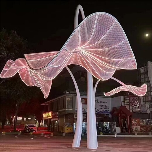 大型不銹鋼景觀廊架雕塑制作