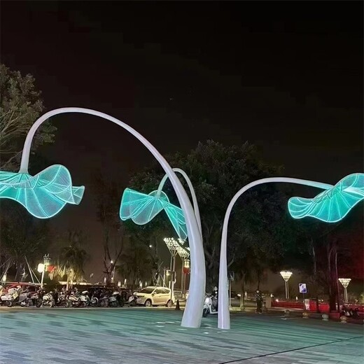 不銹鋼樹葉廊架雕塑制作廠家