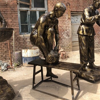韵特雕塑茶文化主题雕塑,玻璃钢制茶人物雕塑，茶文化雕塑