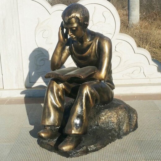 曲陽縣抽象讀書人物雕塑,玻璃鋼讀書人物雕塑價格,校園主題雕塑