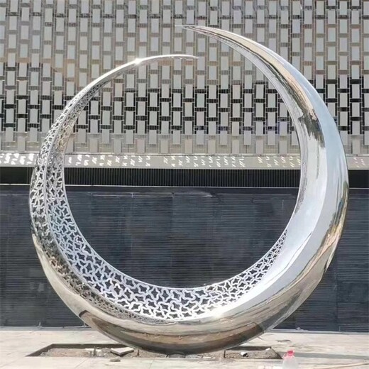 定制不銹鋼月亮雕塑藝術品
