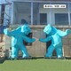 不銹鋼抽象熊雕塑圖