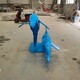 西藏发光不锈钢海豚雕塑厂家产品图