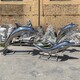 西藏不锈钢海豚雕塑图
