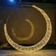 金属不锈钢圆环月亮雕塑产品图