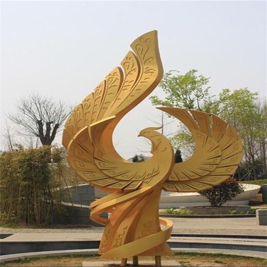 曲阳县大型不锈钢凤凰雕塑,不锈钢凤凰雕塑产品