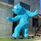 不锈钢抽象熊雕塑生产厂家,不锈钢动物雕塑产品图