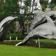 镂空不锈钢海豚雕塑图