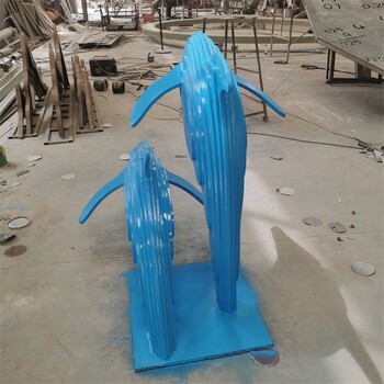 甘肃发光不锈钢海豚雕塑定制