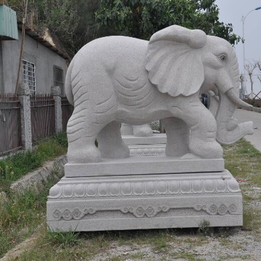 西藏汉白玉石雕大象厂家联系电话