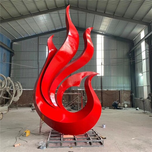 河南大型戶(hù)外廣場(chǎng)不銹鋼抽象鳳凰雕塑圖片