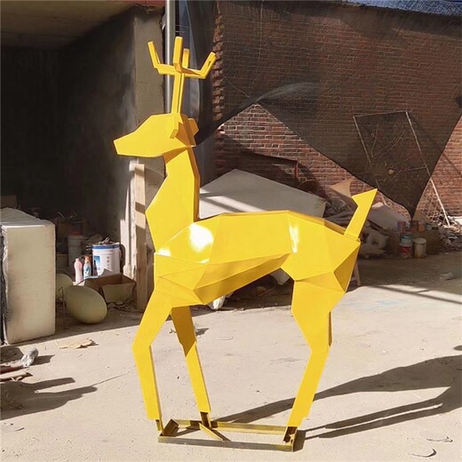 內蒙古不銹鋼鹿雕塑景觀(guān)小品