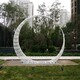 公园不锈钢圆环雕塑图