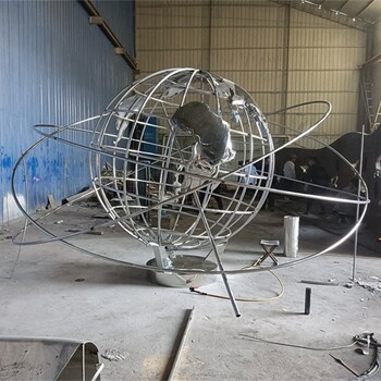 金屬不銹鋼地球儀雕塑制作廠家