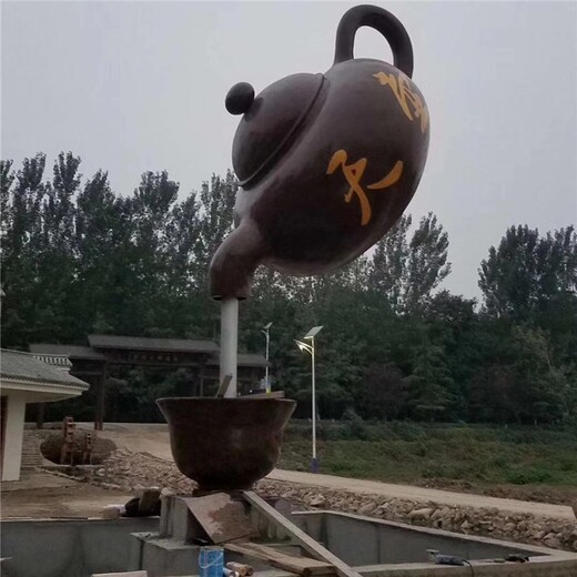 安裝懸空流水茶壺擺件
