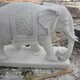 湖南汉白玉石雕大象图