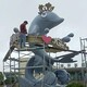 黑龙江发光不锈钢海豚雕塑多少钱图