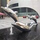广场不锈钢海豚雕塑图