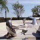 广场不锈钢海豚雕塑图