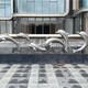 商场不锈钢海豚雕塑图