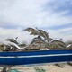 304不锈钢海豚雕塑图