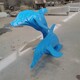 彩绘不锈钢海豚雕塑图