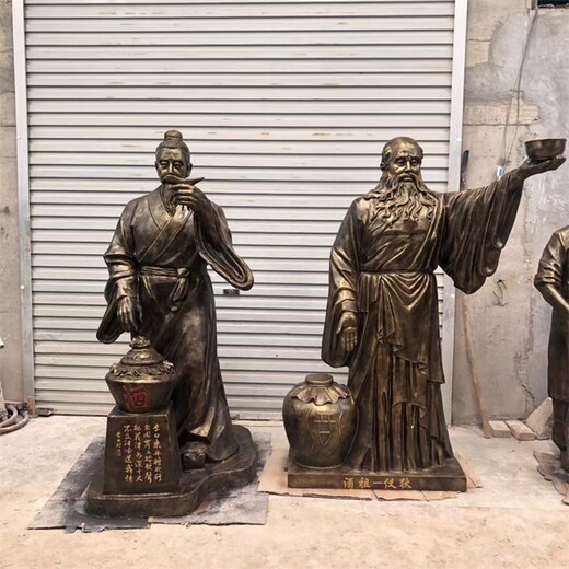 釀酒流程雕塑，酒文化雕塑圖片