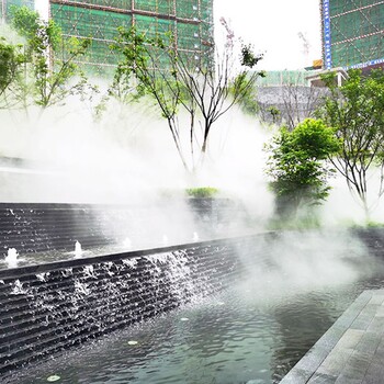 江津户外餐厅景观雾森降温景观厂家重庆水雾