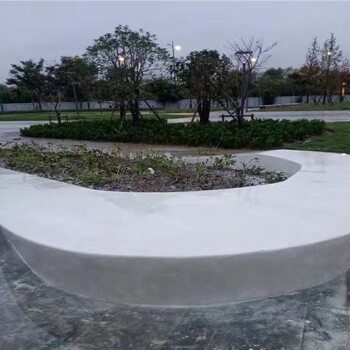 青岛泰科石花坛设计安装,泰科石坐凳